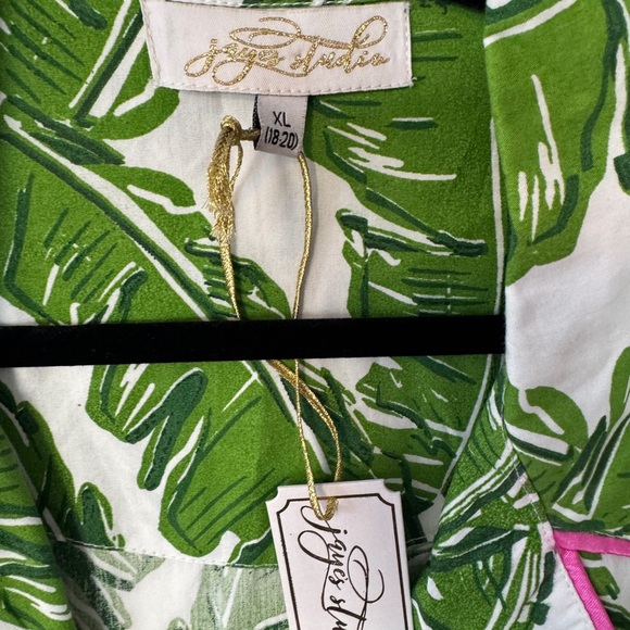 NWT Jaye’s studio Green Leaf Print Women's Sleepwear Set size XL - Picture 2 of 4